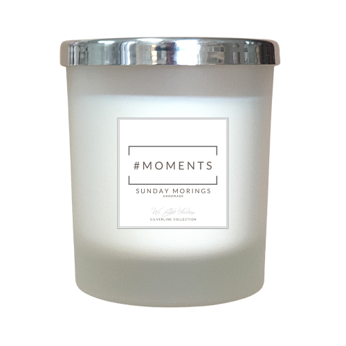 Moments Sunday Mornings silver scented candle
