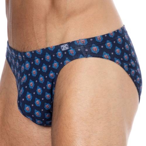 HOM Frioul navy/print men brief HOM Frioul navy/print men brief