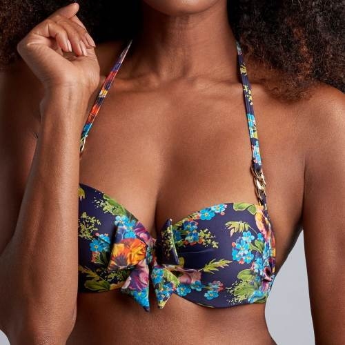 Marlies Dekkers Swimwear Jardin des Fleurs navy/print padded bikini bra Marlies Dekkers Swimwear Jardin des Fleurs navy/print padded bikini bra