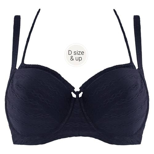 Marlies Dekkers Swimwear Holi Vintage navy blue padded bikini bra Marlies Dekkers Swimwear Holi Vintage navy blue padded bikini bra