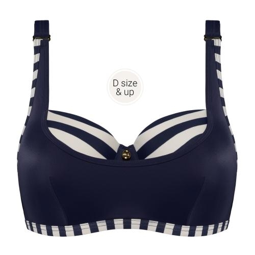 Marlies Dekkers Swimwear Mariniere navy blue/ivory padded bikini bra Marlies Dekkers Swimwear Mariniere navy blue/ivory padded bikini bra