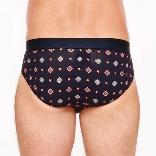 HOM Marius navy/print men brief HOM Marius navy/print men brief