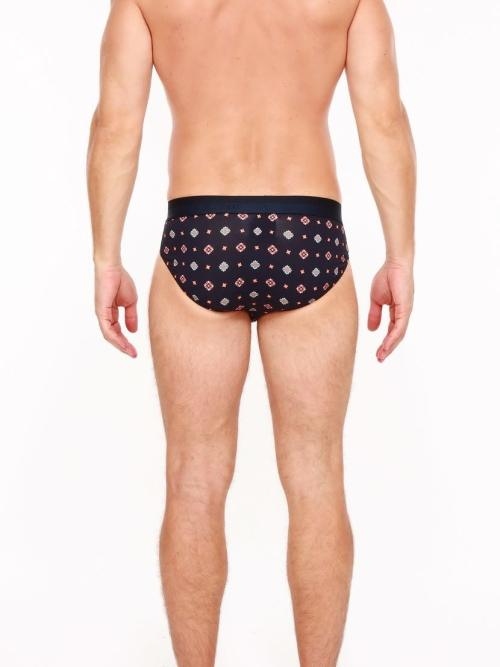 HOM Marius navy/print men brief HOM Marius navy/print men brief