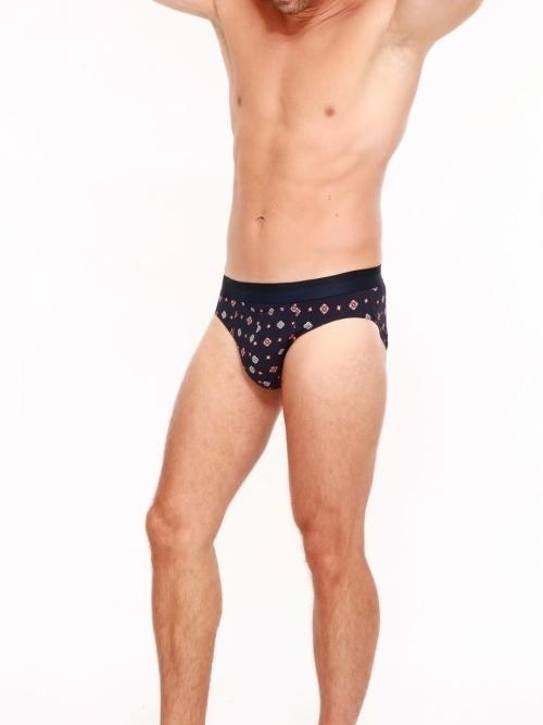 HOM Marius navy/print men brief HOM Marius navy/print men brief