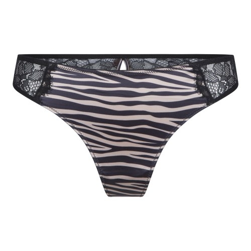 LingaDore Striped Zebra black/print thong LingaDore Striped Zebra black/print thong