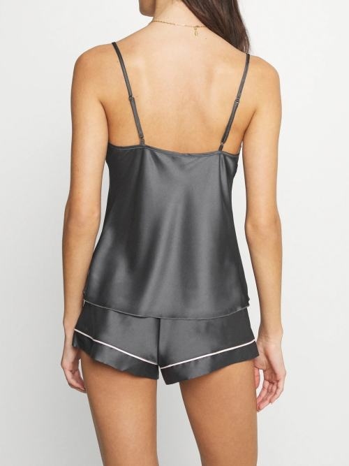 LingaDore Night Simple Satin anthracite shortama LingaDore Night Simple Satin anthracite shortama