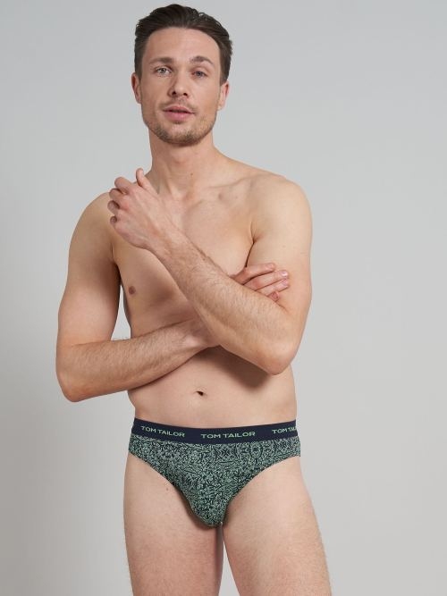 Tom Tailor Blue/Green All over  navy/print men brief Tom Tailor Blue/Green All over  navy/print men brief