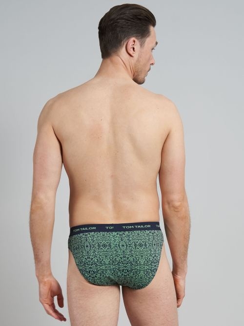 Tom Tailor Blue/Green All over  navy/print men brief Tom Tailor Blue/Green All over  navy/print men brief