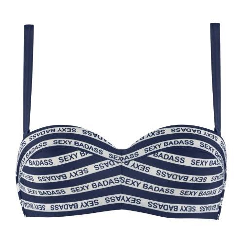 Marlies Dekkers Swimwear Sexy Badass navy/white padded bikini bra Marlies Dekkers Swimwear Sexy Badass navy/white padded bikini bra