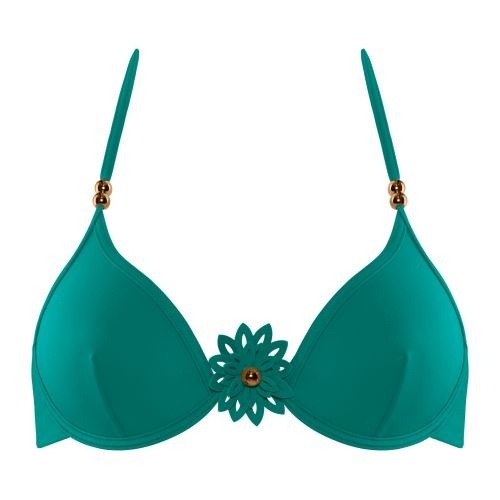 Marlies Dekkers Swimwear La Flor green soft-cup bikini bra Marlies Dekkers Swimwear La Flor green soft-cup bikini bra