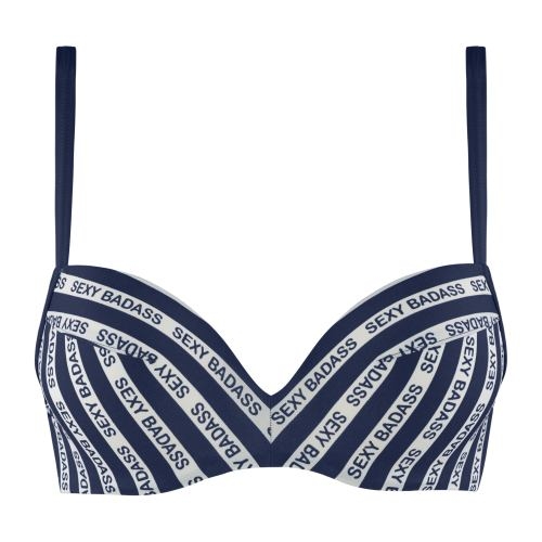 Marlies Dekkers Swimwear Sexy Badass navy/white push up bikini bra Marlies Dekkers Swimwear Sexy Badass navy/white push up bikini bra