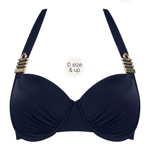 Marlies Dekkers Swimwear Royal Navy navy blue padded bikini bra Marlies Dekkers Swimwear Royal Navy navy blue padded bikini bra