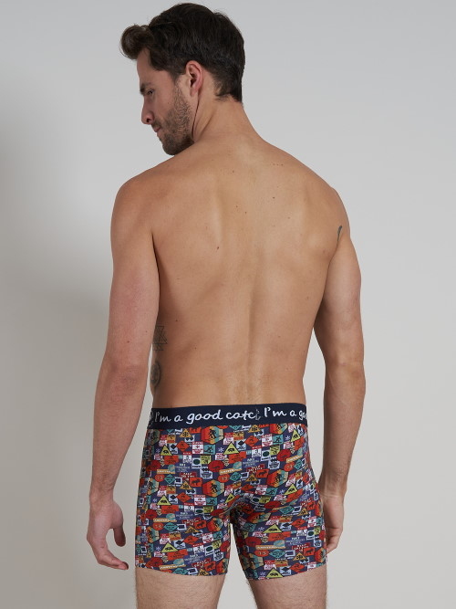 A Fish Named Fred Wintersport  navy/print boxer short A Fish Named Fred Wintersport  navy/print boxer short