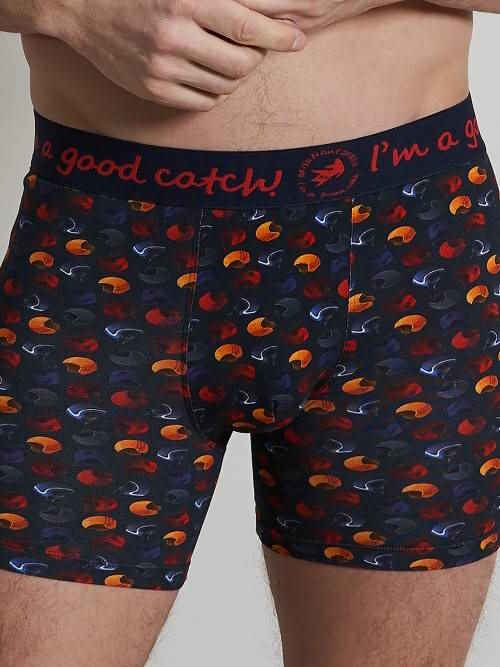 A Fish Named Fred Wintersport  navy/print boxer short A Fish Named Fred Wintersport  navy/print boxer short