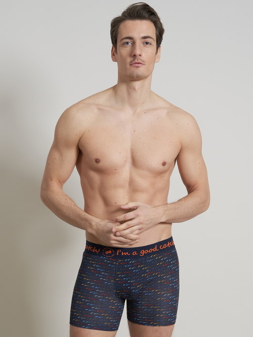 A Fish Named Fred Racing navy/print boxer short A Fish Named Fred Racing navy/print boxer short