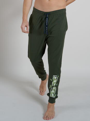 TOM TAILOR NATURE Donker groene Heren Pyjama broek 