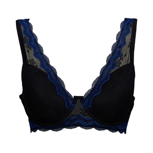 After Eden D-Cup & Up Noa black/blue padded bra After Eden D-Cup & Up Noa black/blue padded bra