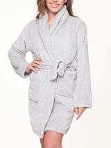 LingaDore Night Fluffy grey bathrobe
