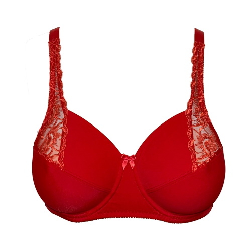 Elbrina Helen red soft-cup bra