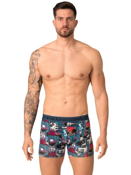 Muchachomalo Miami Vatos blue/print boxer short Muchachomalo Miami Vatos blue/print boxer short