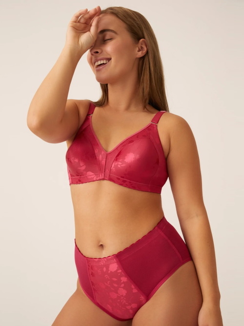 Naturana Minimizer poppy red wireless bra Naturana Minimizer poppy red wireless bra