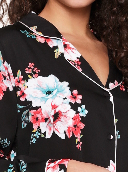 LingaDore Night Blossom black/print pajama LingaDore Night Blossom black/print pajama