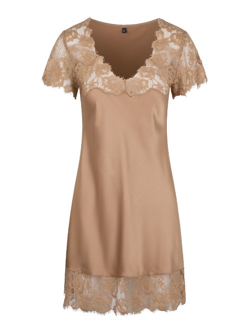 LingaDore Night Daily Satin camel nightdress LingaDore Night Daily Satin camel nightdress