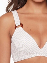 LingaDore Beach Fishbone ivory/print padded bikini bra