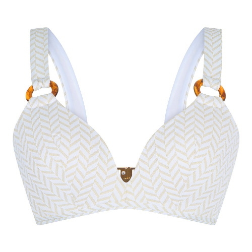 LingaDore Beach Fishbone ivory/print padded bikini bra LingaDore Beach Fishbone ivory/print padded bikini bra