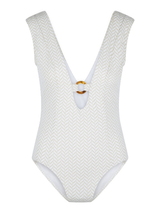 LingaDore Beach Fishbone ivory/print bathingsuit