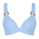 LingaDore Beach Blue Stripes blue/white padded bikini bra