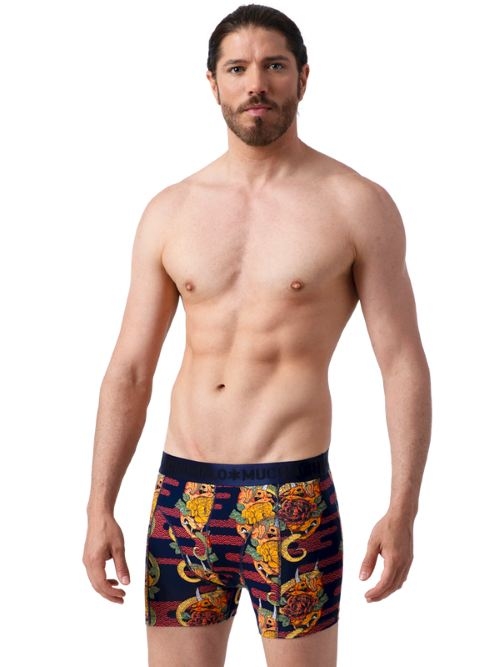 Muchachomalo Leaves blue/print boxer short Muchachomalo Leaves blue/print boxer short
