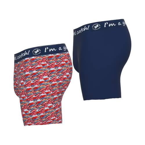 A Fish Named Fred Fish red/print boxer short A Fish Named Fred Fish red/print boxer short