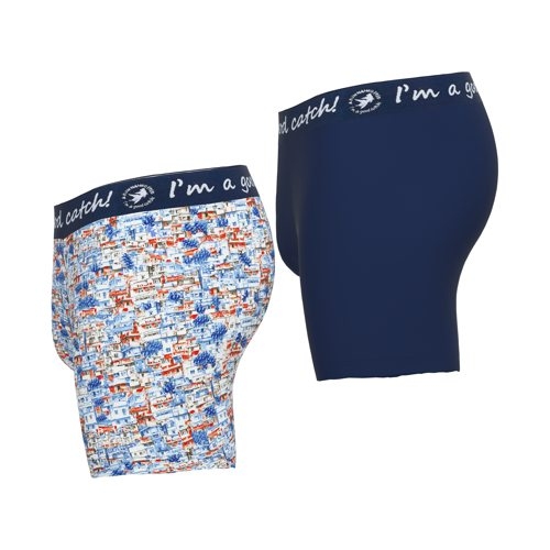 A Fish Named Fred Rio de Janairo navy/print boxer short A Fish Named Fred Rio de Janairo navy/print boxer short