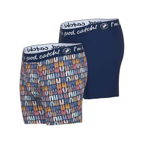 A Fish Named Fred Flip Flops blue/print boxer short A Fish Named Fred Flip Flops blue/print boxer short