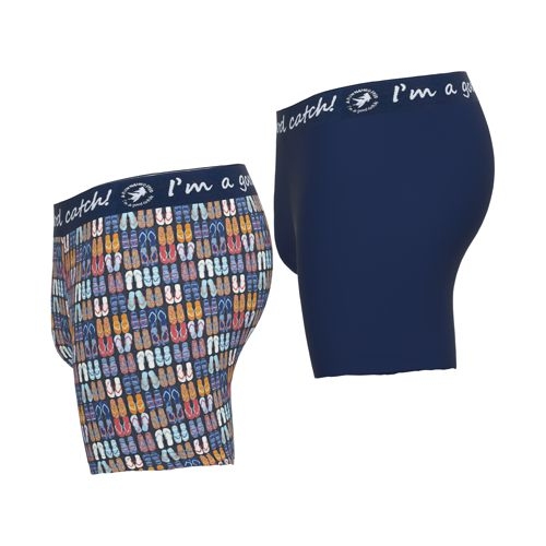 A Fish Named Fred Flip Flops blue/print boxer short A Fish Named Fred Flip Flops blue/print boxer short