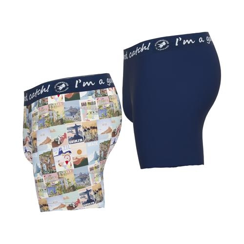 A Fish Named Fred Brazil navy/print boxer short A Fish Named Fred Brazil navy/print boxer short