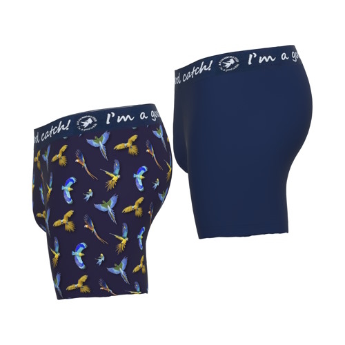 A Fish Named Fred Parrot navy/print boxer short A Fish Named Fred Parrot navy/print boxer short