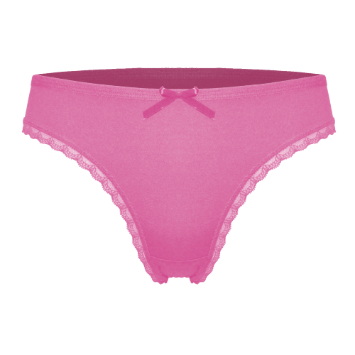 Gianvaglia Embroidery pink thong