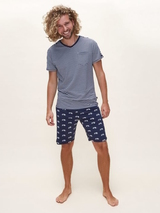 Charlie Choe Into The Wild navy/print pyjama pant