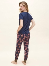 Charlie Choe Wild Flora navy/print pyjama pant
