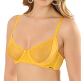 Sapph Diana yellow soft-cup bra