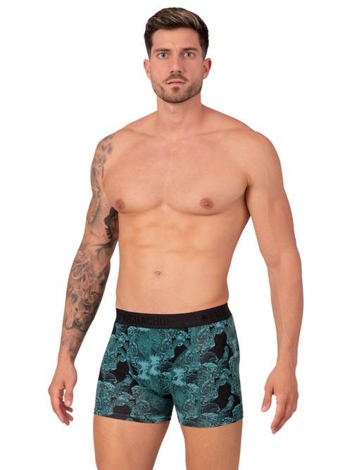 Muchachomalo Rooster green/print boxer short Muchachomalo Rooster green/print boxer short