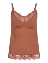 LingaDore Daily Basic leather brown spaghetti top