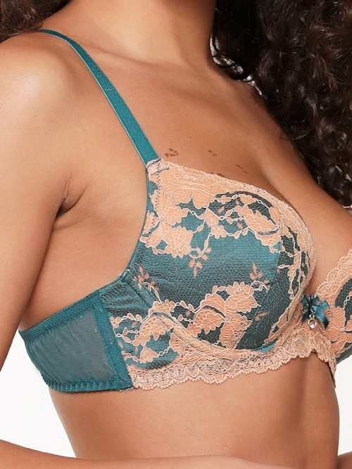 LingaDore  Turquoise & Sand aqua/print push up bra LingaDore  Turquoise & Sand aqua/print push up bra