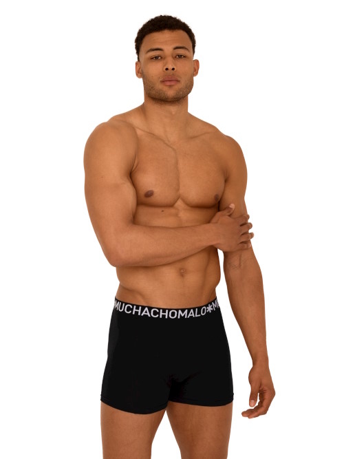Muchachomalo Light Cotton Solid black/white boxer short Muchachomalo Light Cotton Solid black/white boxer short