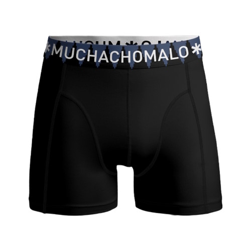 Muchachomalo Light Cotton Solid black/blue boxershort