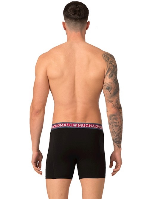 Muchachomalo Light Cotton Solid black/red boxer short Muchachomalo Light Cotton Solid black/red boxer short