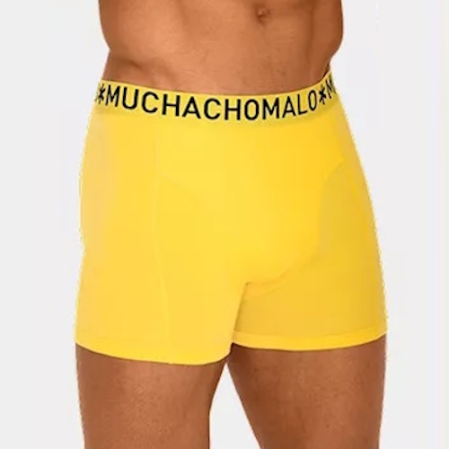 Muchachomalo Light Cotton Solid yellow boxershort