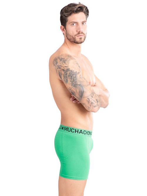 Muchachomalo Light Cotton Solid green boxer short Muchachomalo Light Cotton Solid green boxer short